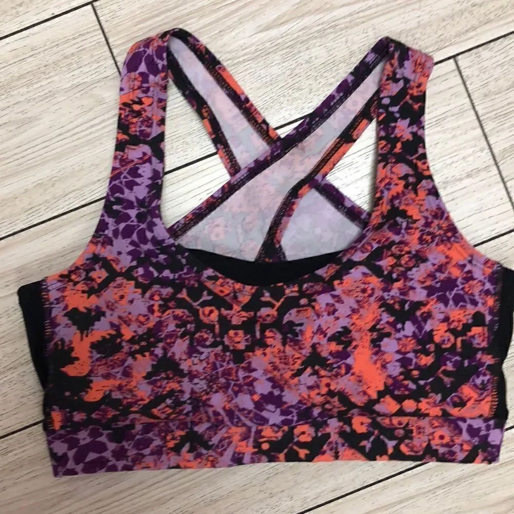 Gaiam padded sports bra crisscross back S